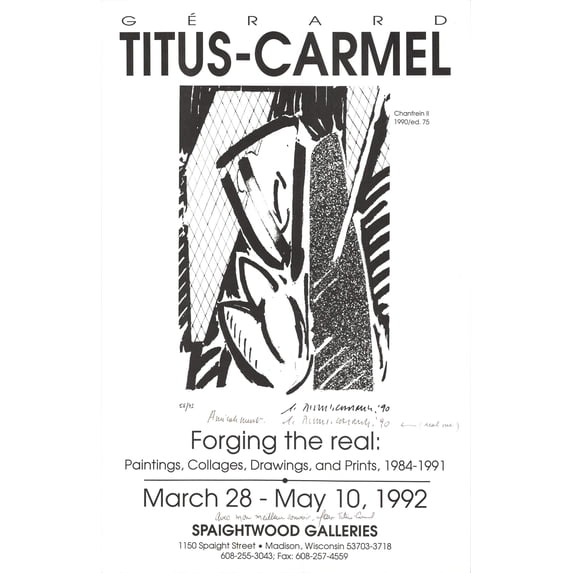 GERARD TITUS-CARMEL Forging the Real, 1992 - Signed