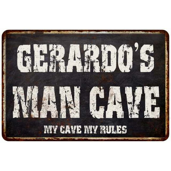 GERARDO'S Man Cave Black Grunge Sign Home Decor Gift Cave Funny 108120004404