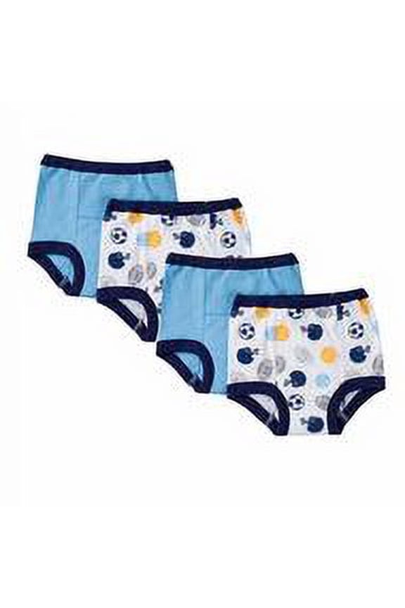 Baby Boys 4-Pack Training Pants - Blue Sports (2T)