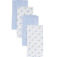 GERBER Prefold Guaze Diaper, Cars, 4 Count
