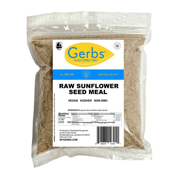 GERBS Sunflower Seed Meal 1 LB. Premium Grade | Freshly Harvested & Packaged in Resealable Bulk Bag | Non-GMO, Keto & Paleo | Anti-Inflammatory Benefits, Prevent & Fight Sickness | Gluten Peanut Free