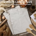 thumbnail image 1 of GEREMF-2 Pcs Linen Bread Bags for Homemade 13 x 17 Inches Sourdough Bread Container Reusable Linen Storage Bag with Plastic Saver Natural Large Storage for Artisan Bag(Retro Style), 1 of 3