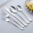 thumbnail image 1 of GEREMF-20-Piece Silverware Set for 4, Stainless Steel Flatware Cutlery Set for 4, include Fork, Knife and Spoon Set, Mirror Finished, 1 of 4