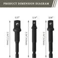 thumbnail image 1 of GEREMF-3-Piece Socket Adapter Set DW2541IR, DW2542IR, DW2547IR for Dewalt socket adapter 1/4", 3/8", 1/2" Drive Drill Socket Adapter 2pack, 1 of 4