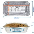 thumbnail image 1 of GEREMF-Aluminum Foil Bread Pans Disposable | 1.5lb Loaf Pans with Lids | 50 Pack | Dessert Boxes - Perfect for Baking, Storing, Takeout, 1 of 3