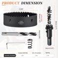 thumbnail image 1 of GEREMF-Bi-Metal Hole Saw 4-23/32", M42 HSS Circular Head 120mm Hole Cutter with Center Drill Bit - for Thick Stainless Steel Hard Steel Sheet, Black, 1 of 4