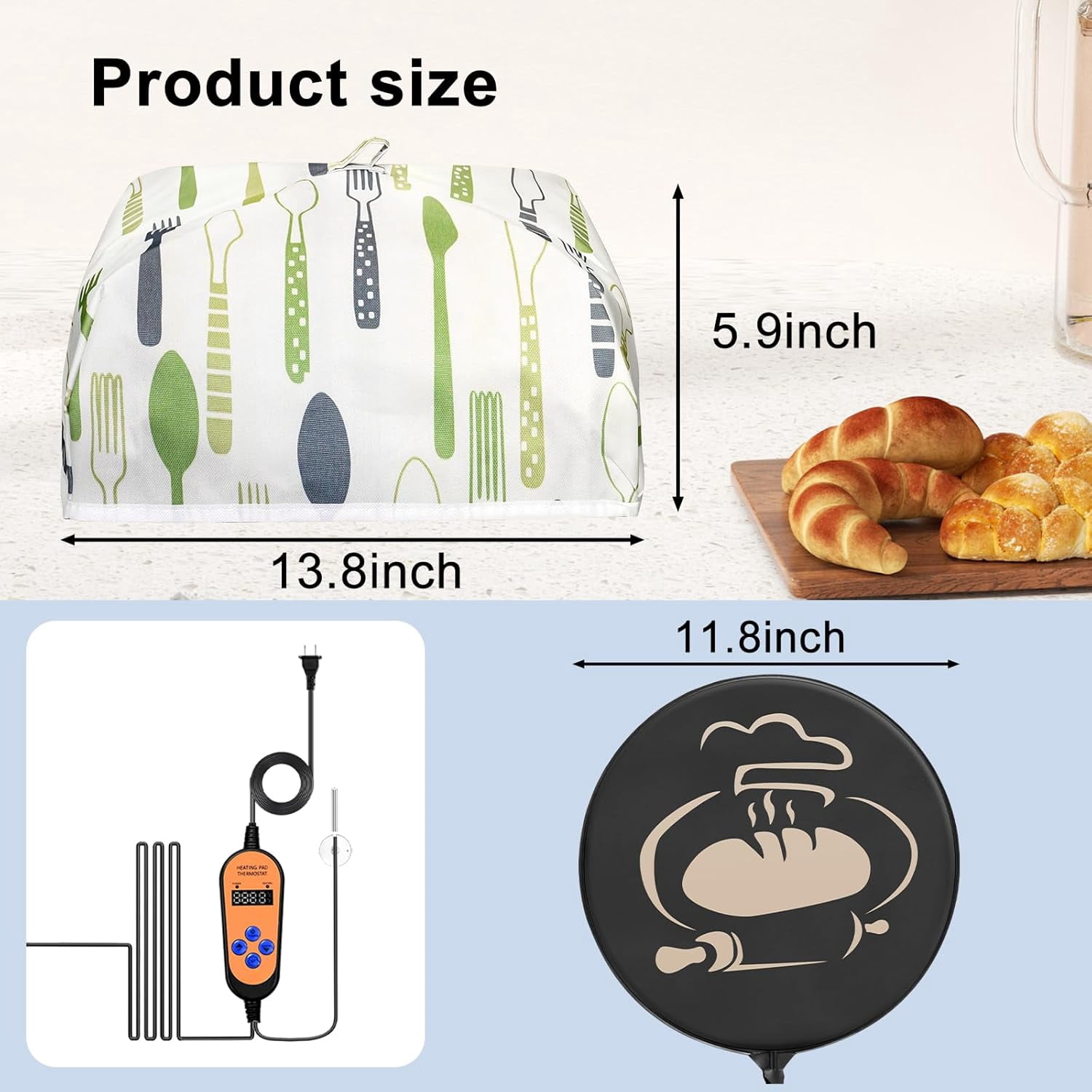 GEREMF-Bread Proofer Mat with Insulated Lid, Winter Sourdough Dough ...