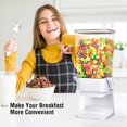 thumbnail image 1 of GEREMF-Cereal Dispenser Countertop Large Cereal Containers Storage Dispenser For Pantry Dry Food Dispenser Countertop Candy Dispenser Machine Rice Dispenser For Snack,Nuts, Granola(White,1PC), 1 of 3