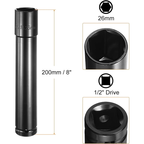 GEREMF-Deep 6-Point Impact Socket 1/2
