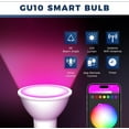 thumbnail image 1 of GEREMF-GU10 Smart Light Bulbs 50W Equivalent, 38°Beam Angle, Smart Bulb Compatible with Alexa/Google Assistant/SmartLife, 5W 420LM, RGBCW Spotlight Track Light, 2.4G WiFi, ETL Listed, 1PC, 1 of 4
