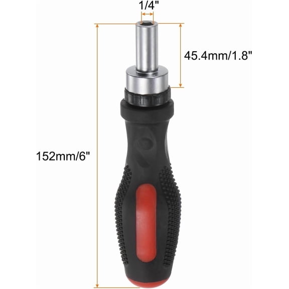GEREMF-Hex Nut Socket Wrench Screwdriver 6.35mm Hexagon Nut Driver Hand Tool with Non-slip Handle