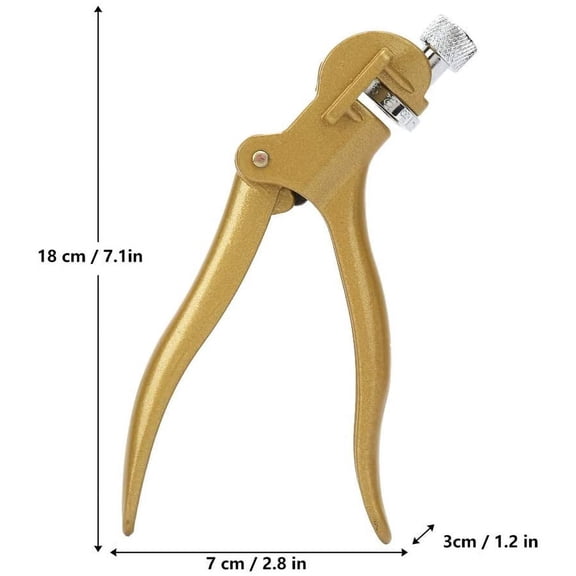 GEREMF-Saw Set Pliers for Woodworking, Zinc Copper Alloy Angled Jaw Handsaw Bandsaw Tooth Setter Lightweight Compact Alignment Portable Workshop Tool (without magnifier)