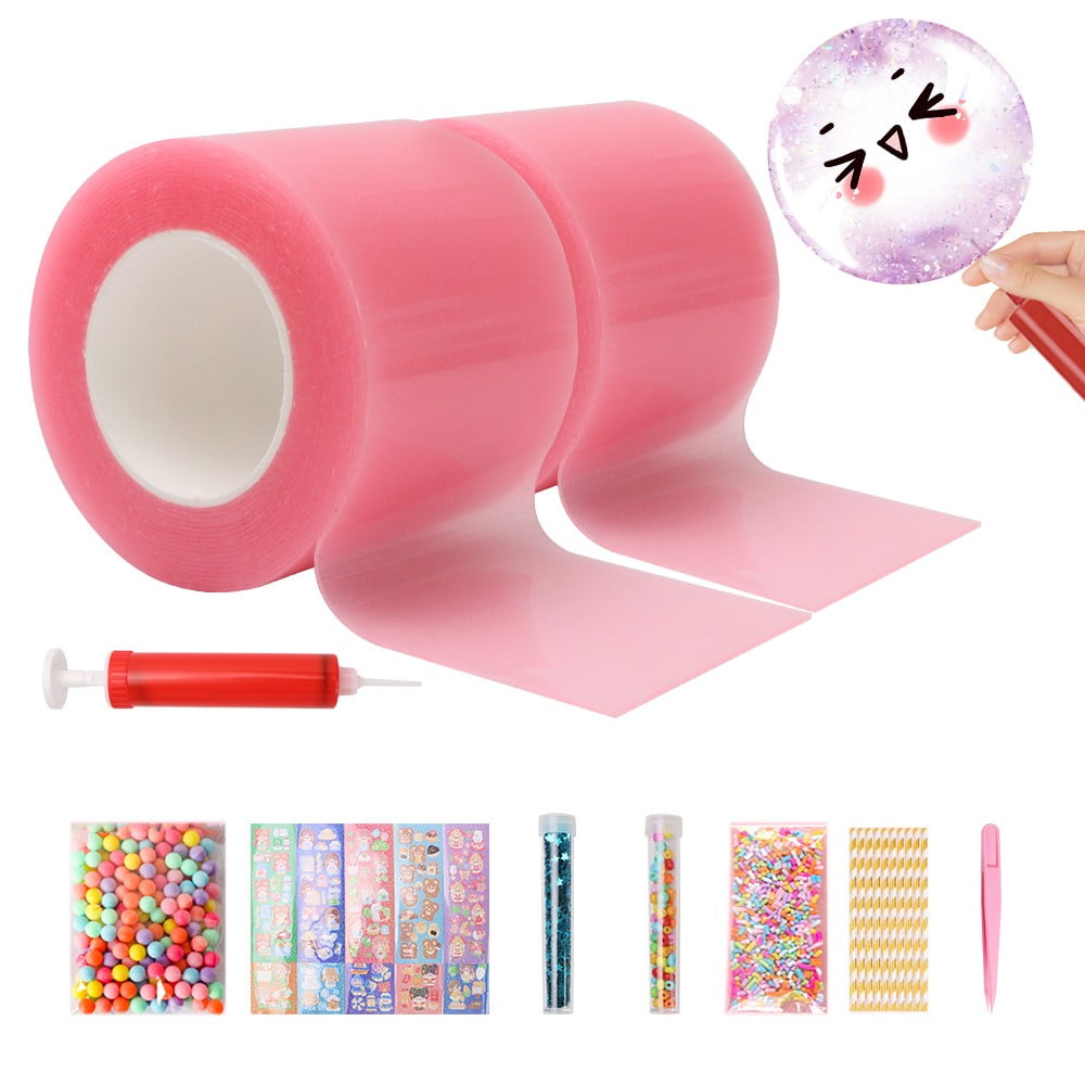  Nano Tape Bubble Kit with 5Pcs Straws and 20Pcs Decorative  Fillings, Elastic Nano Magic Tape Bubble Balloons for Adult Kids, Double  Sided Bubble DIY Craft Kit Plastic Bubbles Party Favors Gifts 