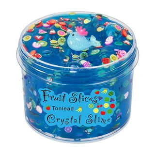 Blue Foam Ball Slime and Lovely Crystal Beads, Squeeze it and Make a  Squeaking Sound. Stretchy and Non-Sticky, Popular for Birthday Gift Parties  with