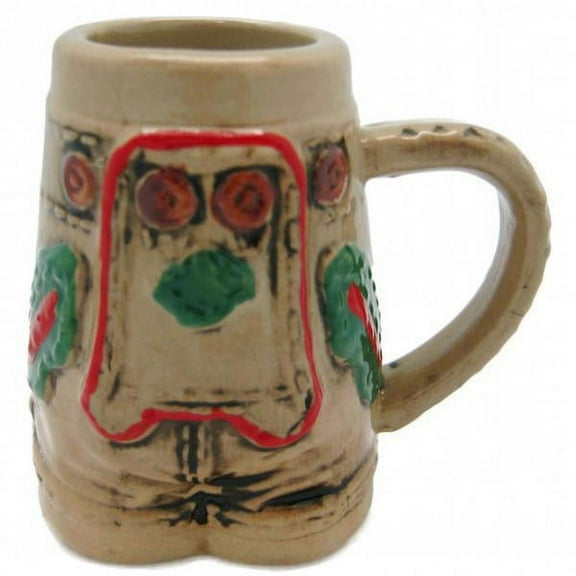 GERM German Lederhosen Ceramic Shot Glass, Beer Stein