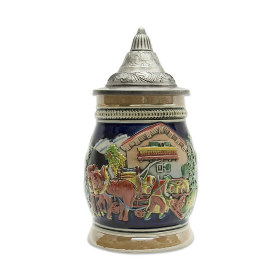 GERM Oktoberfest Beer Hops Harvest Beer Stein with Engraved Metal Lid
