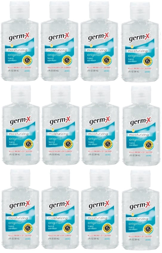 GERM-X Original Hand Sanitizer, 2-Oz Flip-Cap Bottle - Pack of 12 Bottles