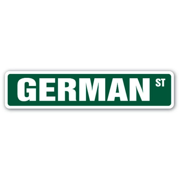 GERMAN Street Sign Childrens Name Room Sign | Indoor/Outdoor | 18" Wide