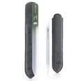 thumbnail image 1 of GERMANIKURE Crystal Glass Cuticle Stick & I'M AWARE THAT I'M RARE Nail File Set in Suede Leather Case – Handmade in Czech Republic – Professional Manicure Supplies – Cuticle Pusher, Callous Remover, 1 of 8