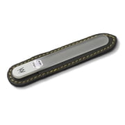 GERMANIKURE Czech Crystal Glass Nail File in Suede Leather Case - Infant, Toddler Rounded Safety - Professional Manicure & Pedicure Products for Smooth Easy Shaping of Natural Nails