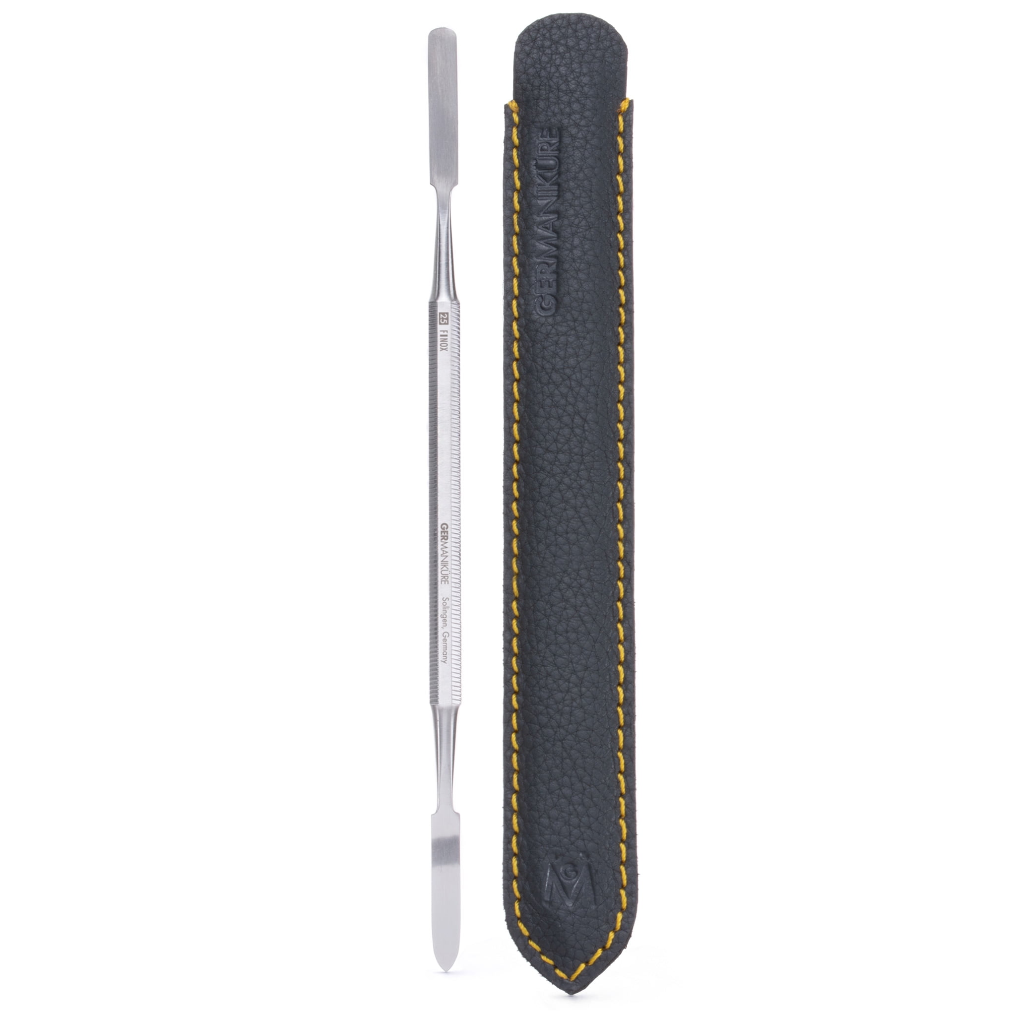 GERMANIKURE Nail Art Spatula Manicure Tool in Leather Case, Made in Solingen Germany