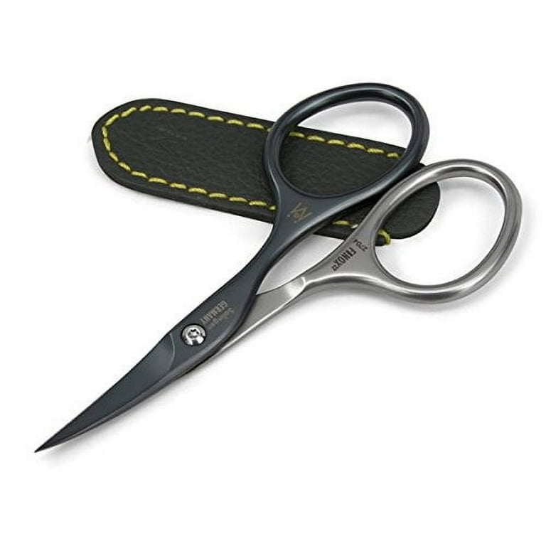 GERMANIKURE Professional Nail Cutter Scissors - Self-Sharpening FINOX22  Titanium Coated Stainless Steel Manicure Tools in Leather Case - Ethically