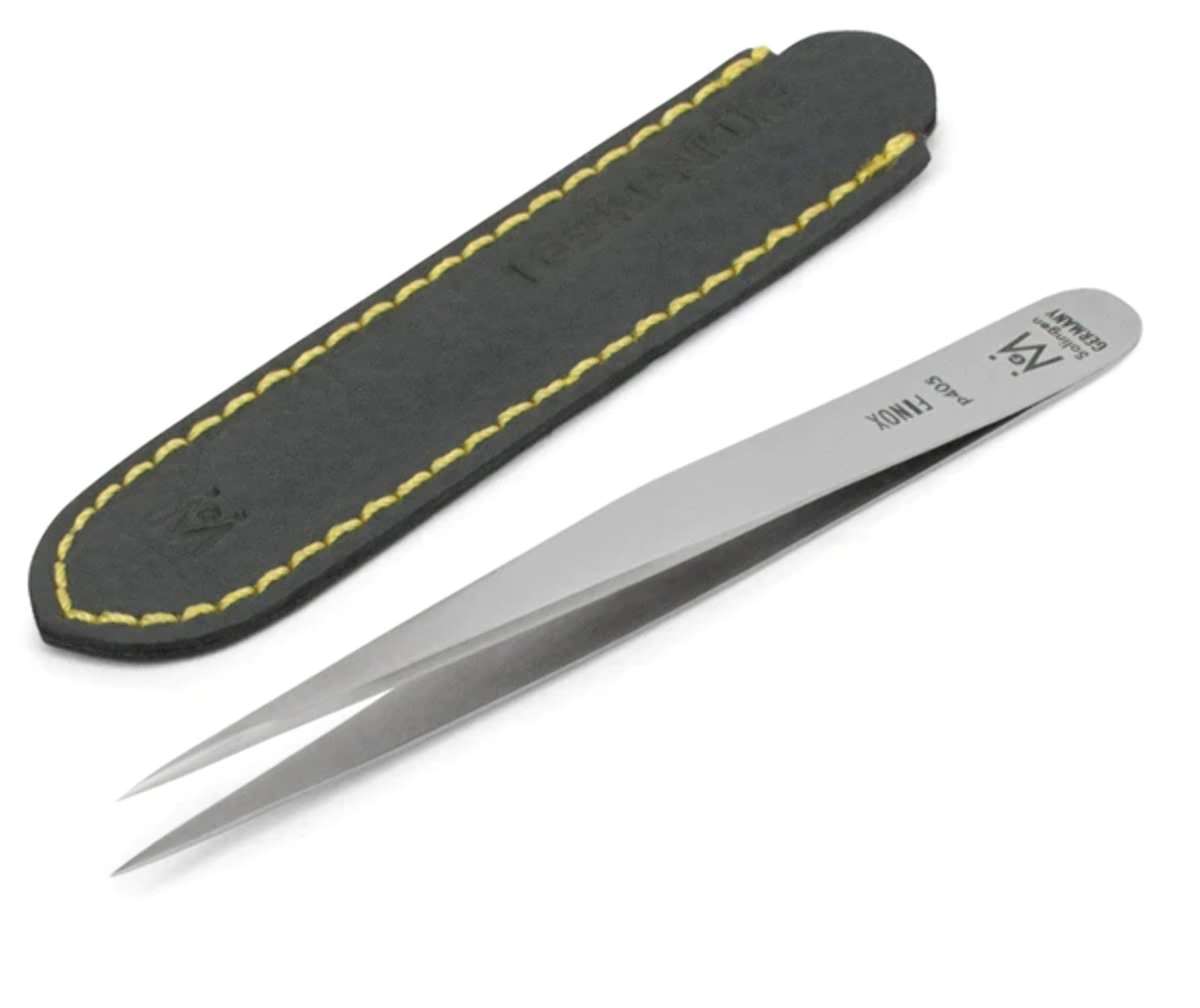 GERMANIKURE Professional Needle Pointed Tweezers FINOX Stainless