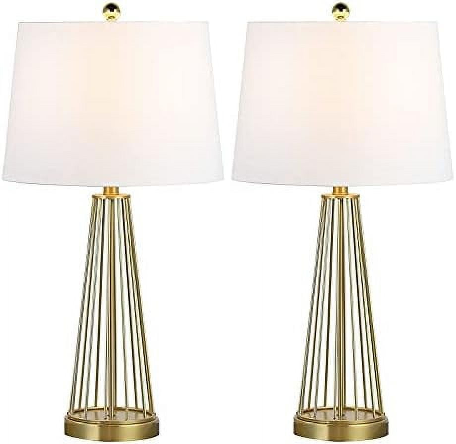 GEROBOOM 27 Inch Table Lamps 3Way Dimmable Gold Nightstand Lamp
