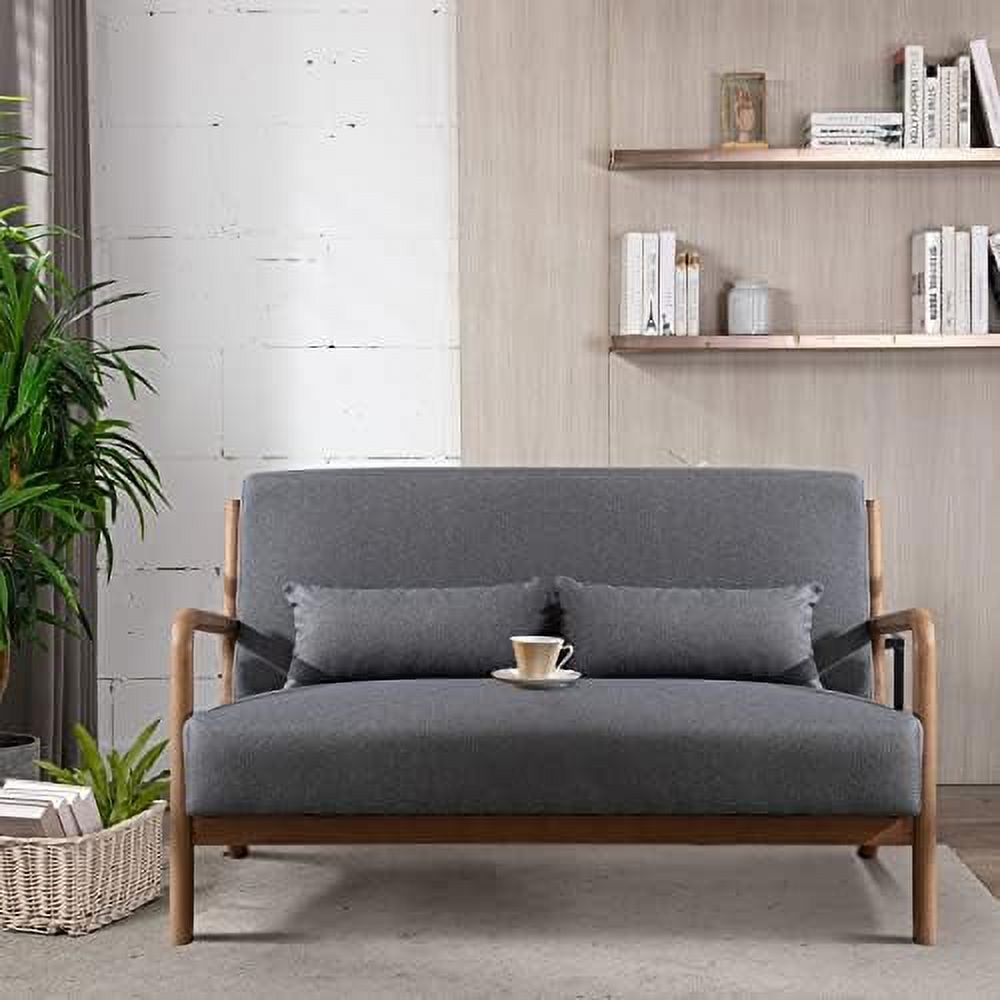 GEROBOOM 50" Love seat Sofa 2Seater Mid Century Modern Accent Chair