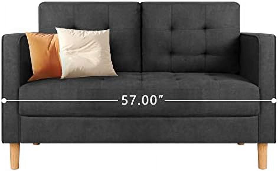 GEROBOOM 54.5" Loveseat Sofa Mini Couch for Bedroom Upholstered Love