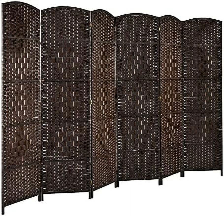 GEROBOOM 6 Panel 6 Ft Tall Room Divider Freestanding Wood Partition