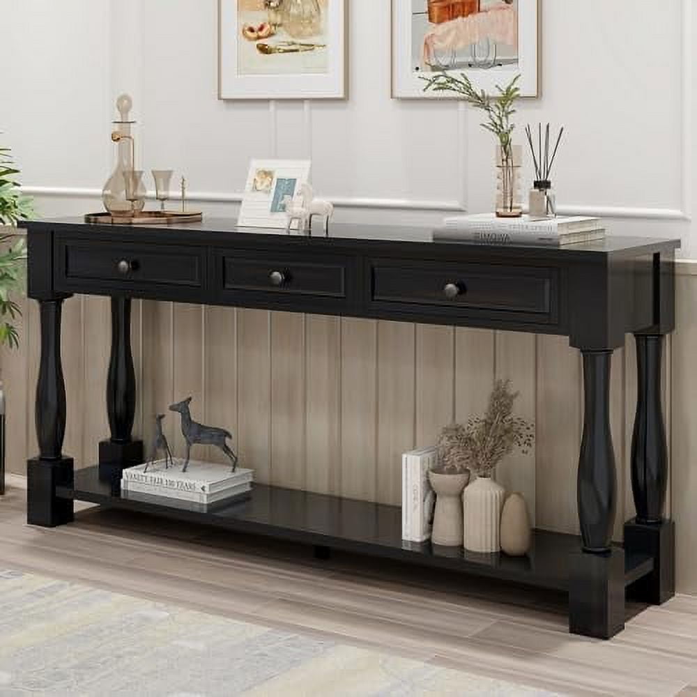 GEROBOOM 63 inch Long Entryway Console Table with 3 Drawers and 1 ...