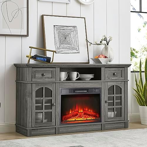 GEROBOOM BLANKSPACE Farmhouse TV Stand for 65 inch TV Home