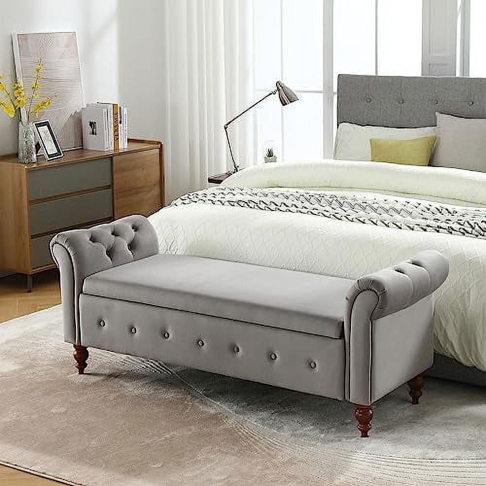 GEROBOOM Bench for Bedroom End of Bed Bench King Size Long Modern