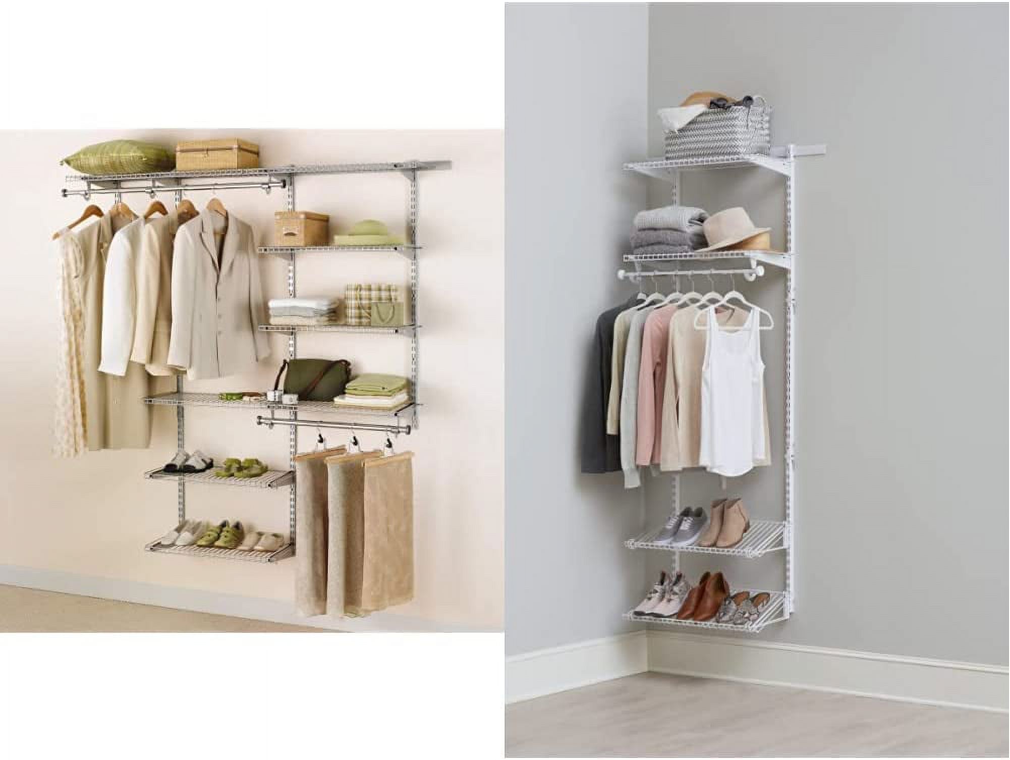 GEROBOOM Configurations Closet Kit Titanium 36 Ft. Wire Shelving Kit