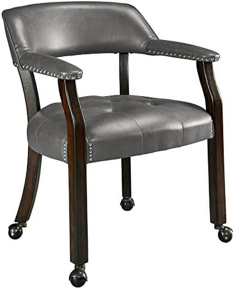 GEROBOOM Dining Chairs with Casters and Arms Accent Kitchen Table Chairs with Wheels Roller