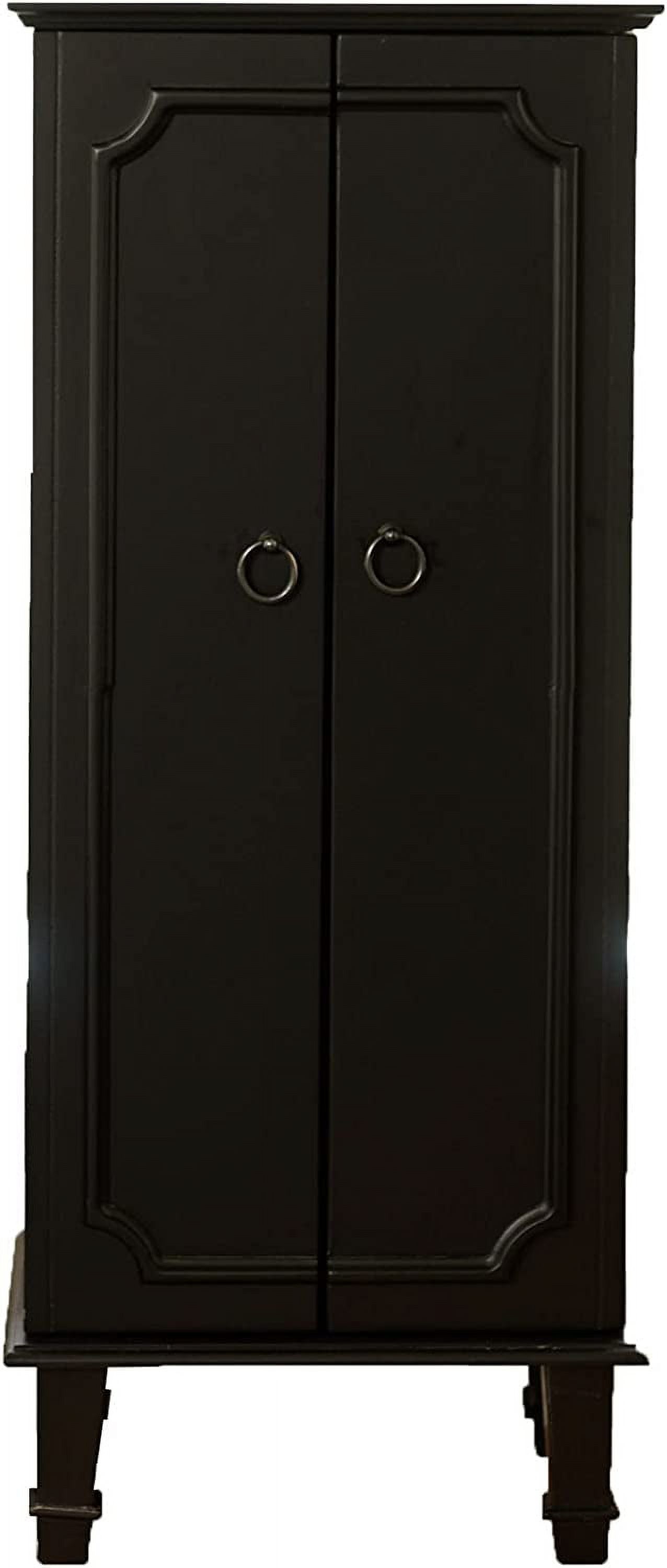 GEROBOOM Gabby Fully Locking Jewelry Armoire Black (7676613)