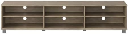 Brown Wood Grain TV Stand with Cabinet for 85" TVs