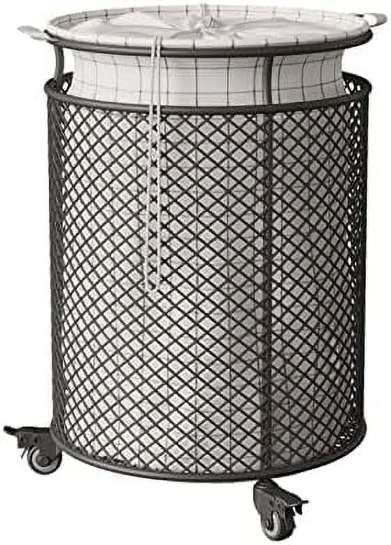 GEROBOOM Laundry Hamper with Wheels Metal Rolling Basket for Room