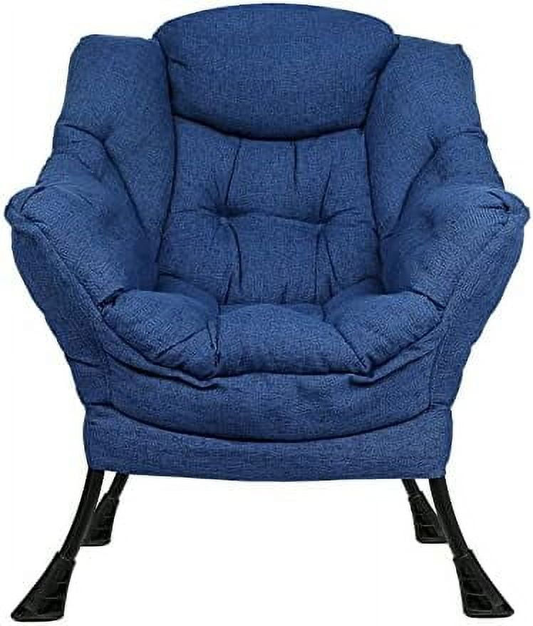 GEROBOOM Modern Lazy Chair Faux Leather Soft Accent Contemporary