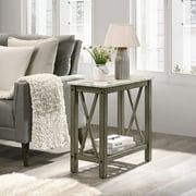 GEROBOOM New Classic  Eden Faux Marble End Table  Gray