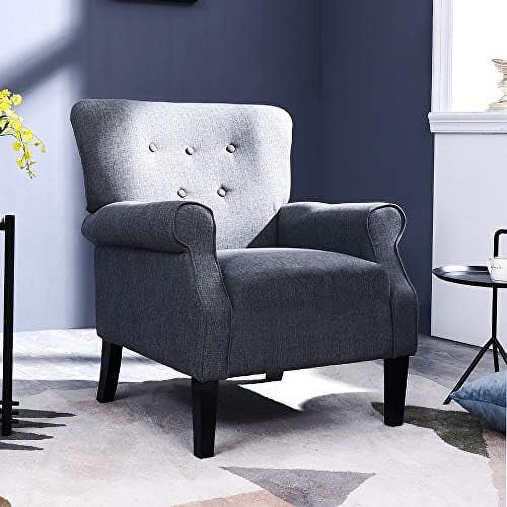 GEROBOOM Space Accent Chair Sofa Mid Century Upholstered Roy Arm Single