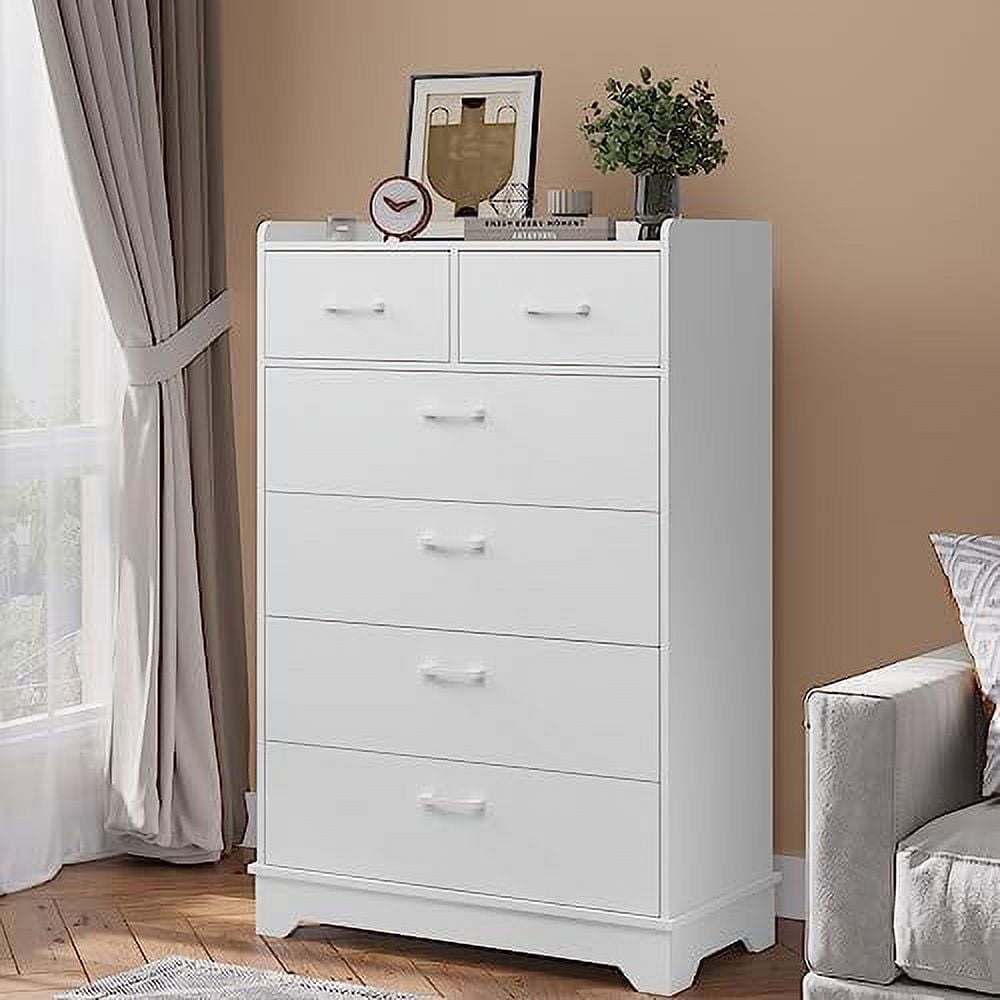 GEROBOOM Tall Dresser for Bedroom Modern Vertical 6 Drawer Dresser