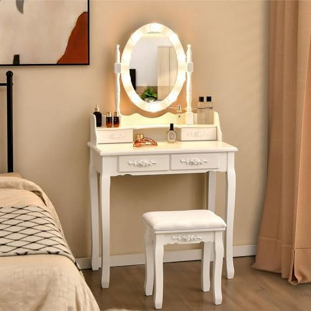 Mirrored Bedroom Vanity Table: Add Glamour to Your Space 12 glamorous white & mirrored bedroom vanities & makeup tables