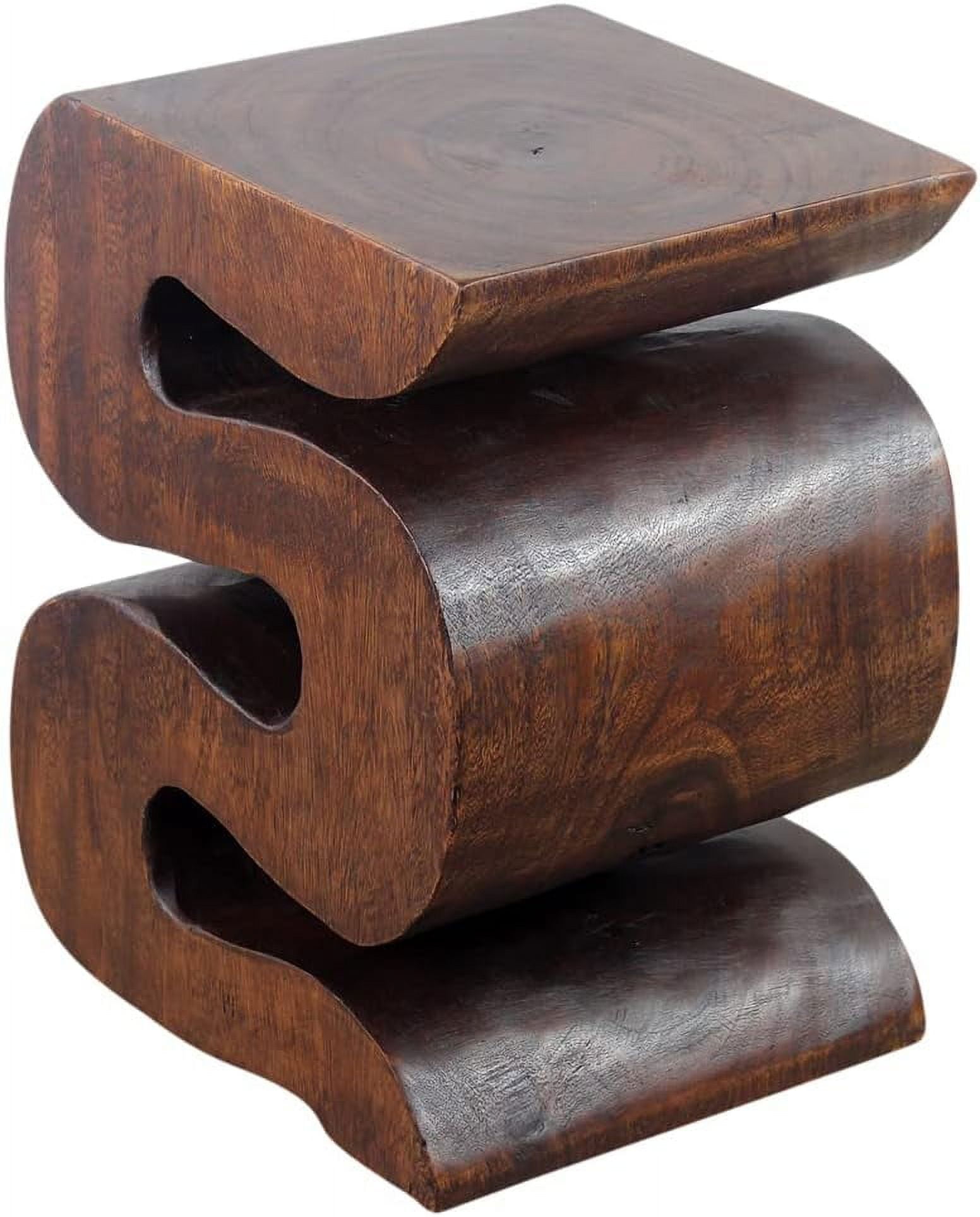 GEROBOOM ® Wood Big Wave Verve Accent Snake Table 12 x 14 x 18 in H