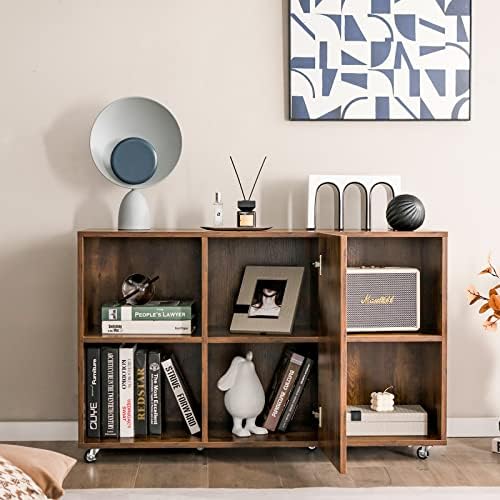 GEROBOOM Wood File with Wheels Mobile with 6