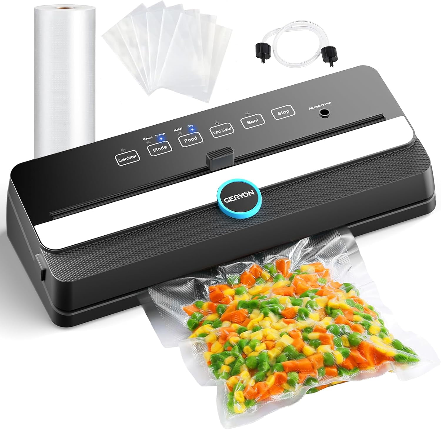GERYON Vacuum Sealer, Automatic Food Sealer Machine for Food Vacuum Packaging w/Builtin Cutter