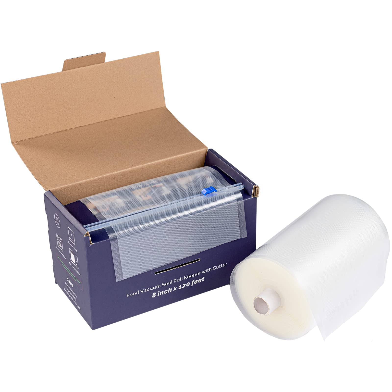GERYON Food Vacuum Sealer Machine With Bags & Rolls - 8"x120' Roll With Cutter, ETL Approved