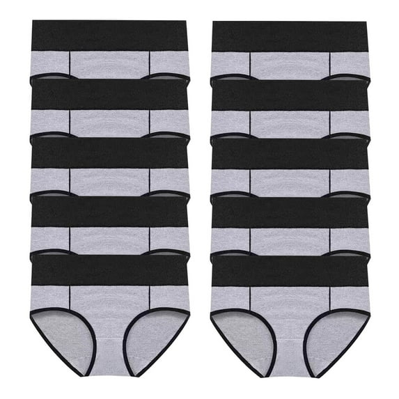 GERsome 10 Pack Underwear for Women Cotton High Waist Panties Full Coverage Briefs Soft Strech Ladies Breathable Panties M-5XL