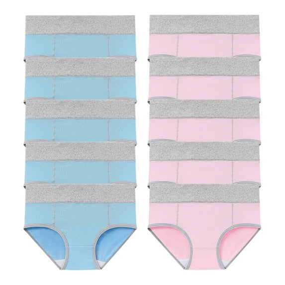 GERsome 10 Pack Underwear for Women Cotton High Waisted Soft Briefs Breathable Panties M-5XL